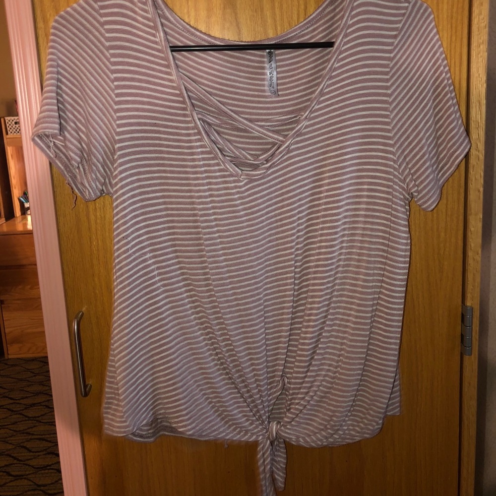 Knotted Stripped Top